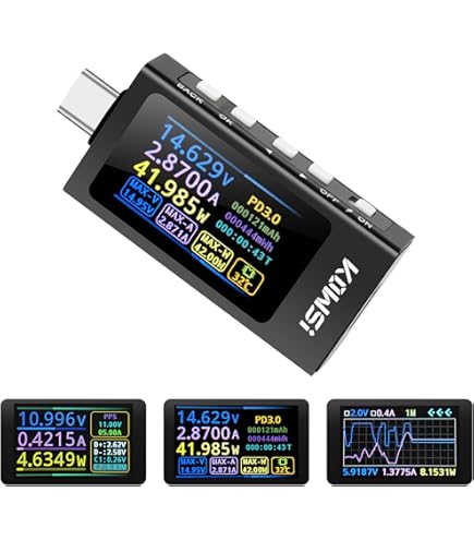 USBテスター KM003C ケーブル xiaomi対応　デジタルマルチメーター Amazon.com: ChargerLAB Power-Z KM003C Portable USB-C Fast